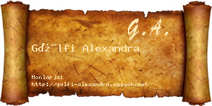 Gálfi Alexandra névjegykártya
